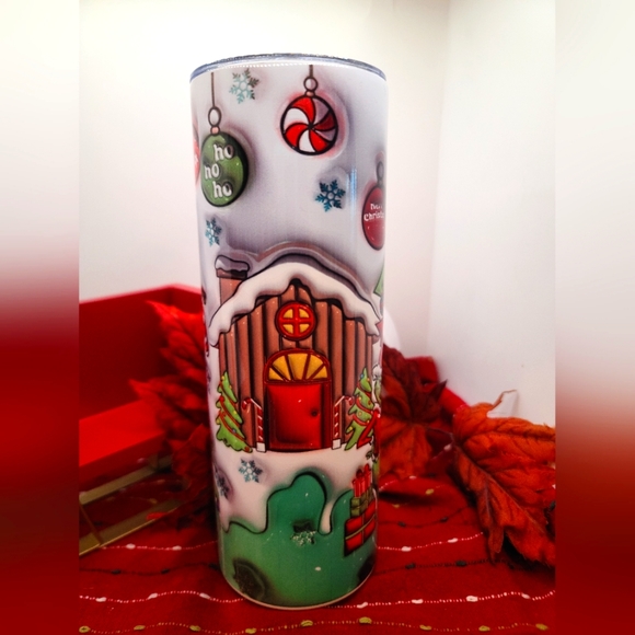 GRINCH 3D Directions Tumbler 20 oz Stainless Steel Cup with Lid - Picture 3 of 4